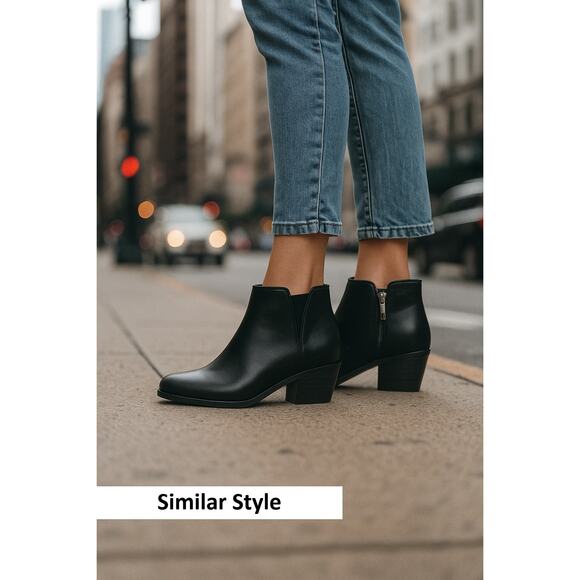 Sam Edelman Petty Matte Black Ankle Rain Booties Zip Women’s 6M Waterproof - Picture 10 of 10